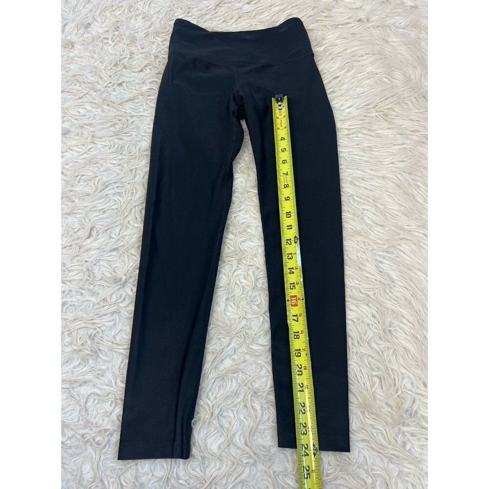Noli Black Liquid High Rise Leggings Size Small Stretch Pants Shiny 7/8 Length - Picture 4 of 9